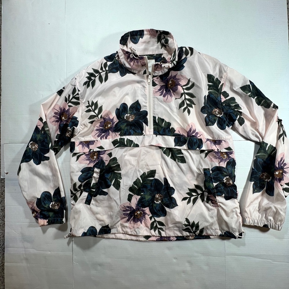 Thread&Supply women's floral windbreaker Sz M